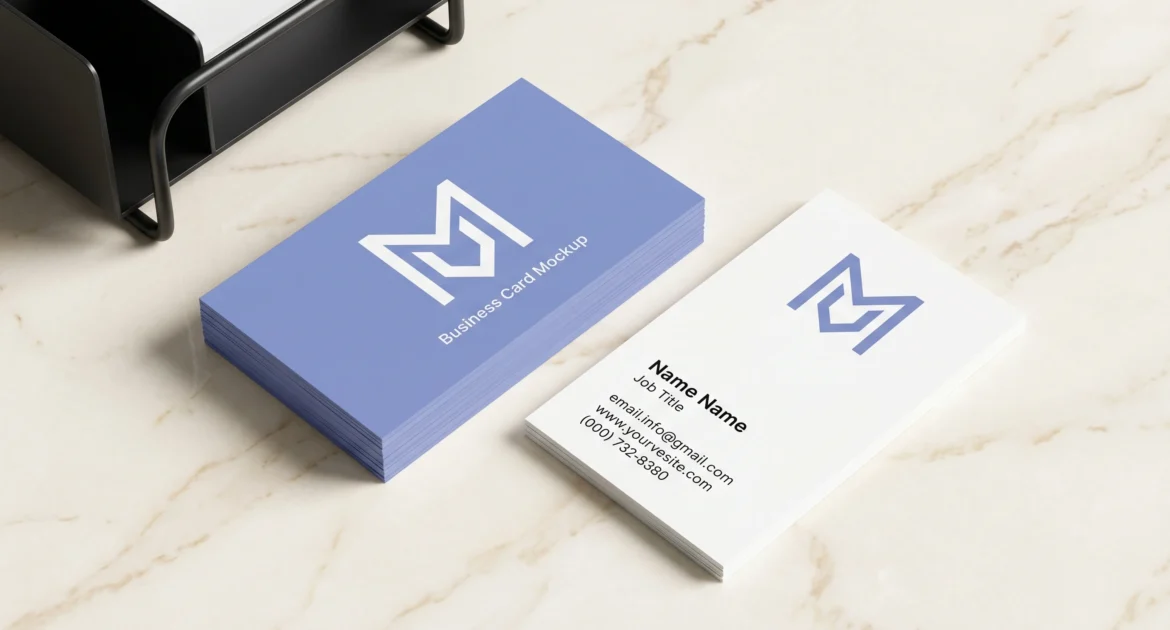 Premium business card printing in Dubai with foil and spot UV finish