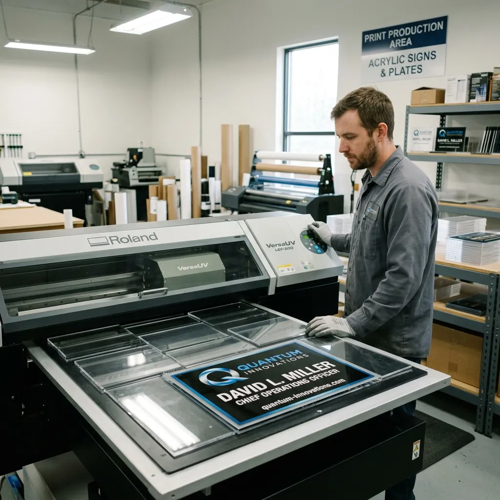 Acrylic Name Plates Printing