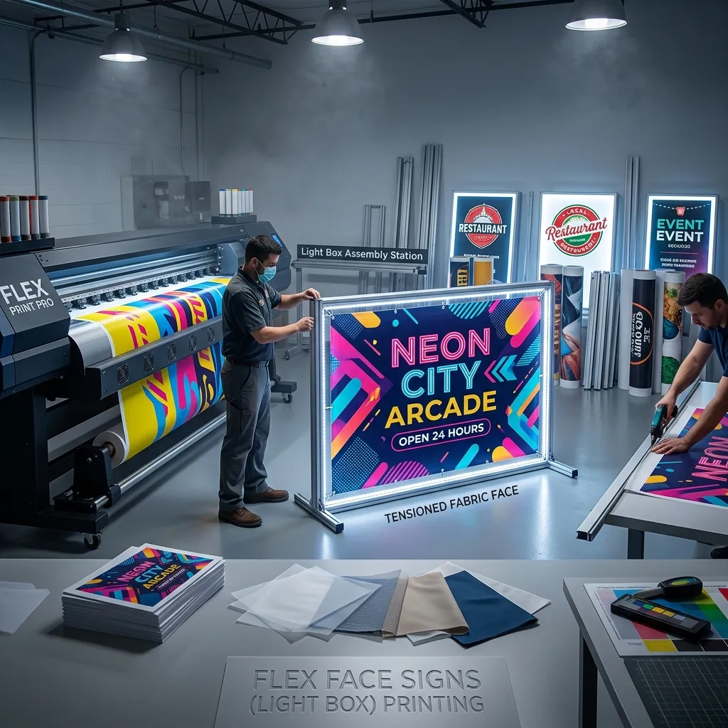 Flex Face Signs (Light Box) Printing