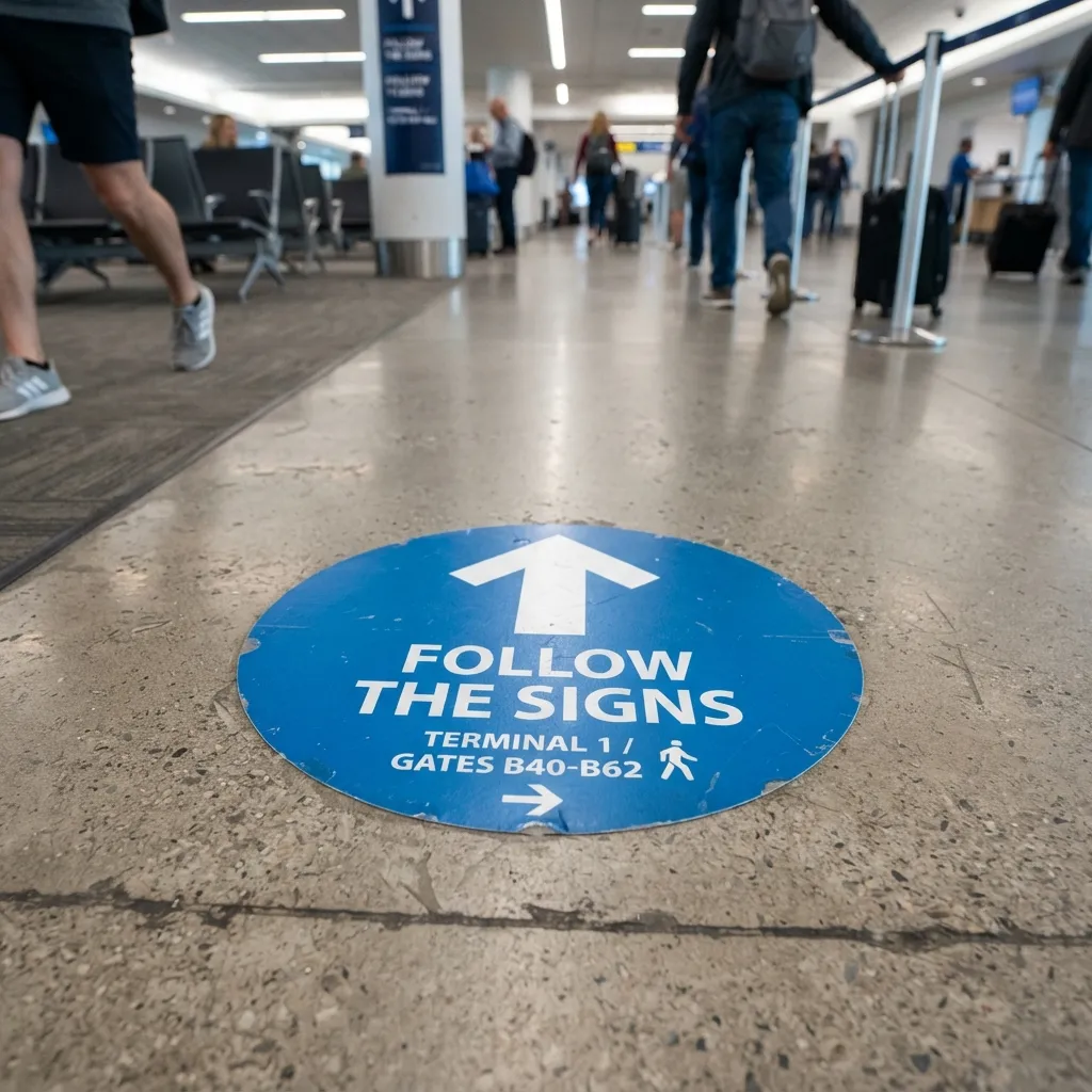 Floor Direction Sticker Printing