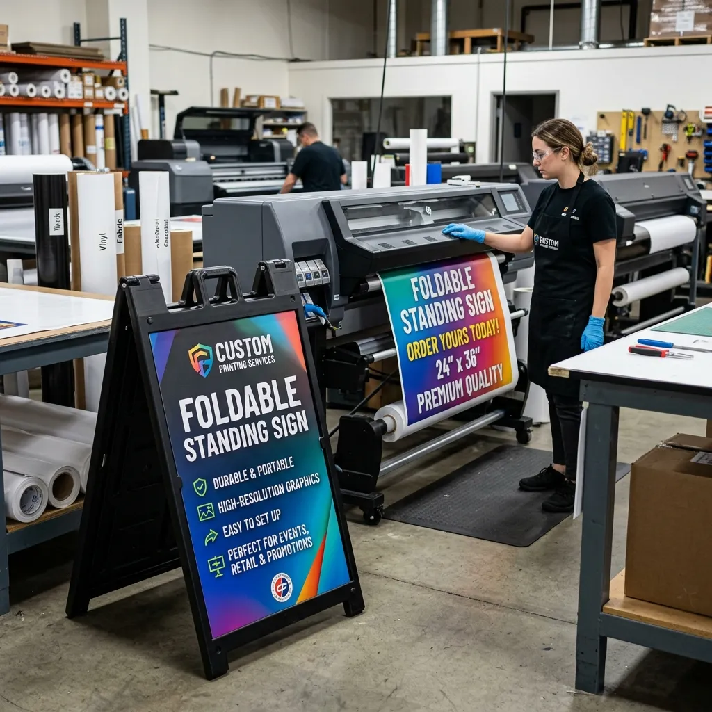Foldable Standing Sign Printing