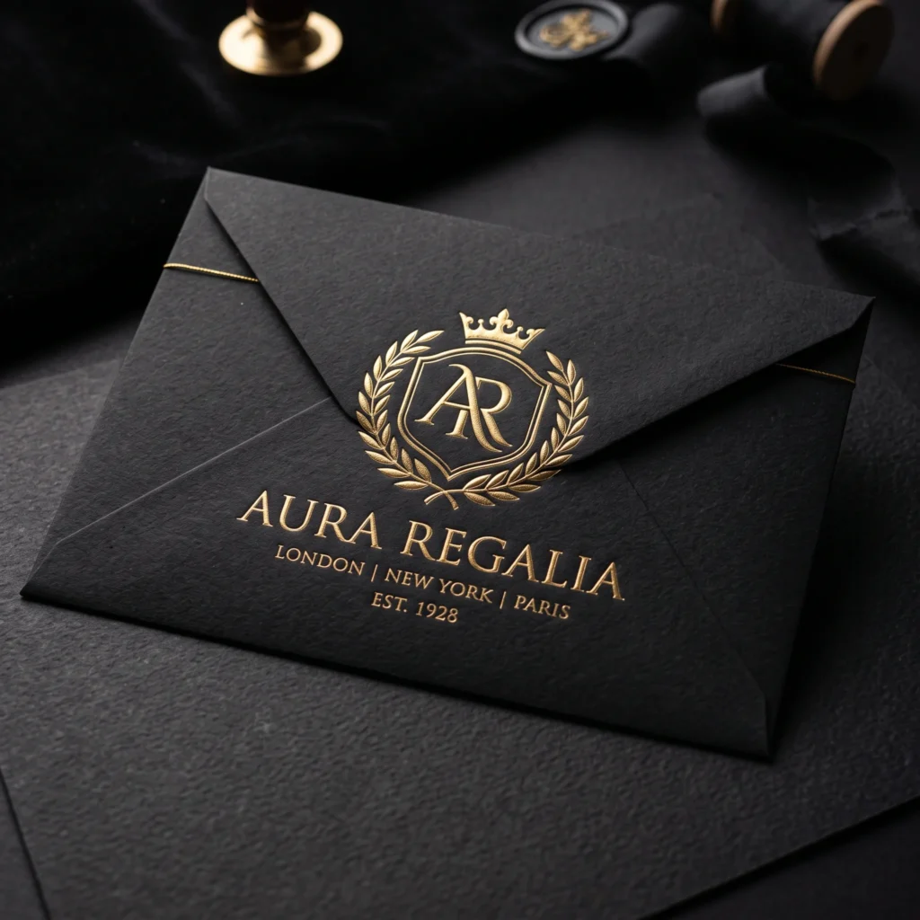Luxury black envelope