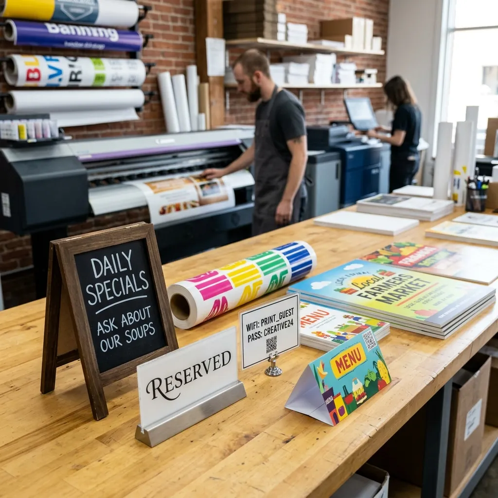 Table Top Signage Printing