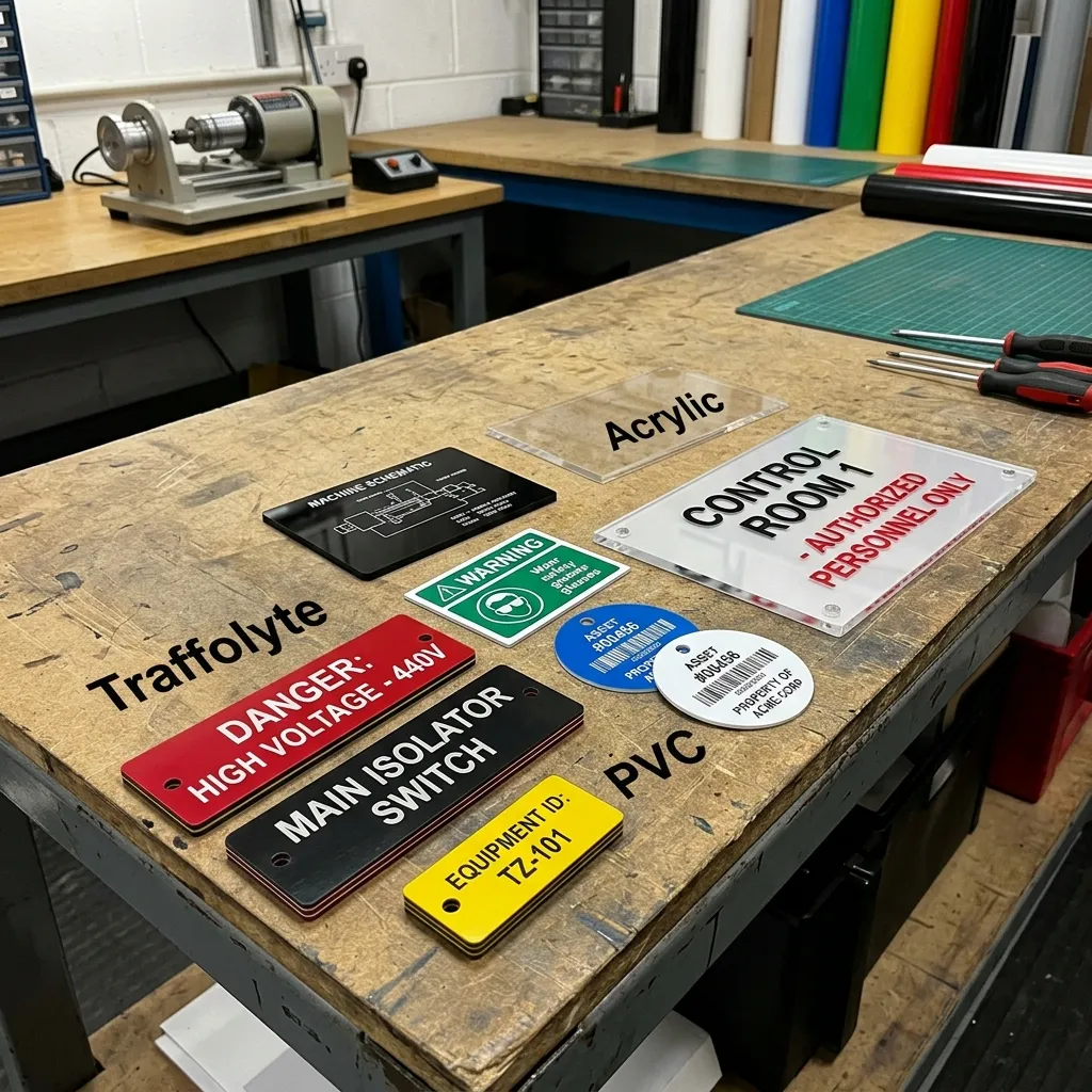 Traffolyte / PVC / Acrylic Labels Printing