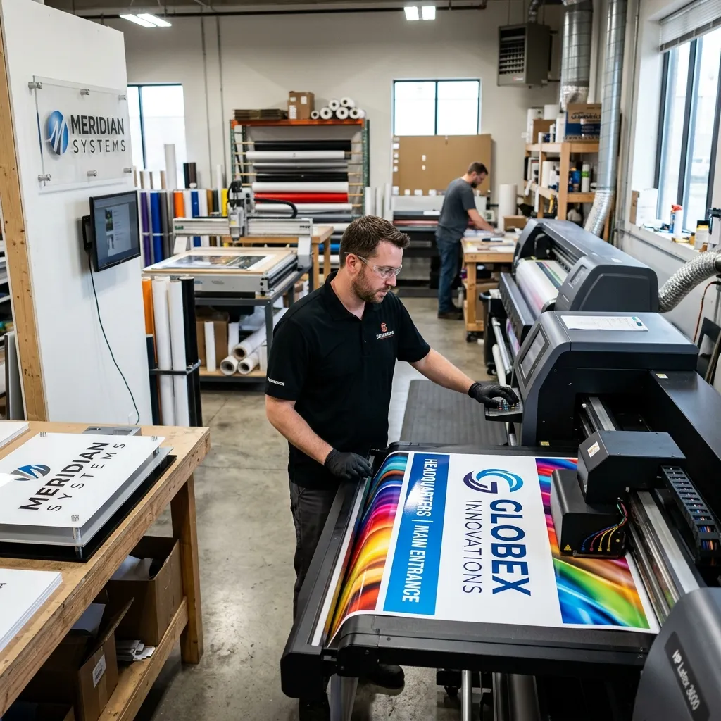 Wall Mounted Signage Printing