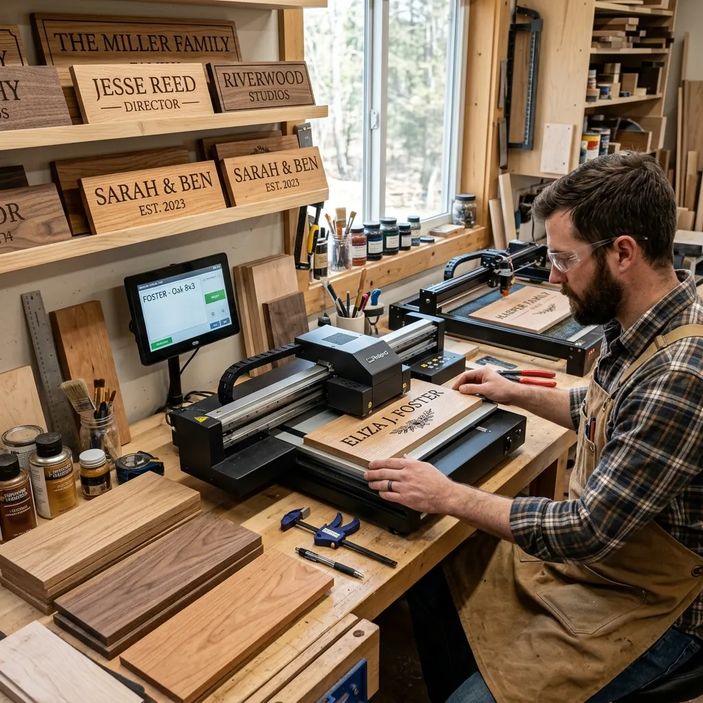 Wooden Name Plates Printing