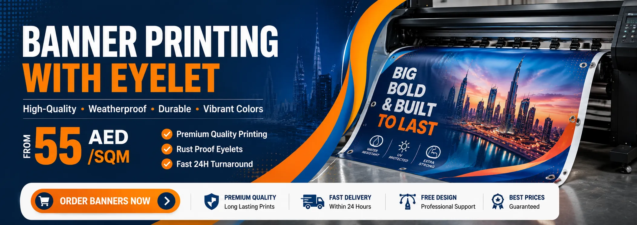 Banner Printing with Eyelet - Order Banners Now